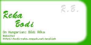 reka bodi business card